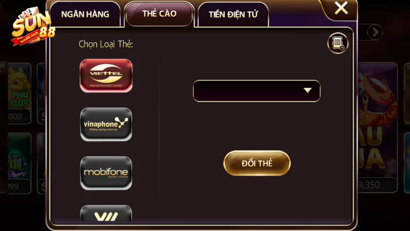 Rút tiền tại SUN88 linh hoạt