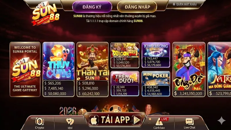 SUN88 nhanh chóng thu hút đông đảo người chơi