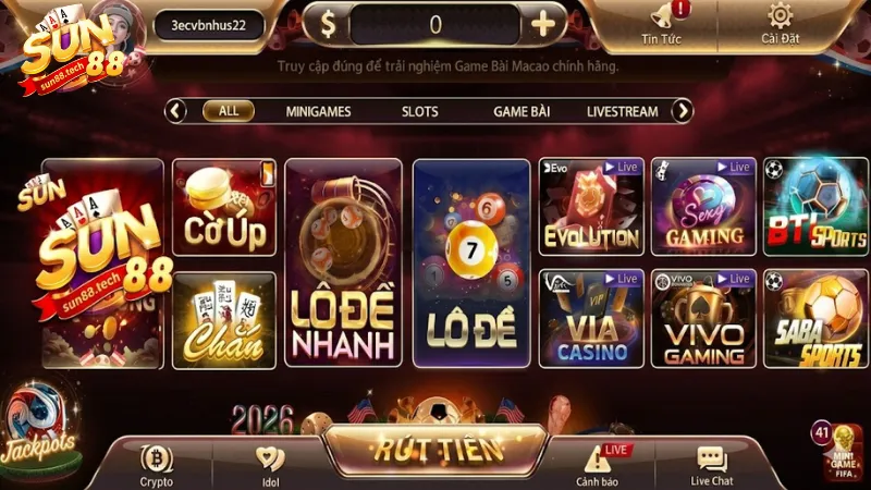 Người chơi luôn có phản hồi tích cực về SUN88